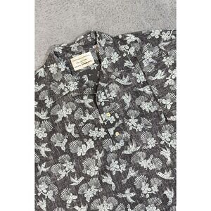 Reyn Spooner Dietrich Varez L Tropical Bird & Floral Half-Button Hawaiian Shirt